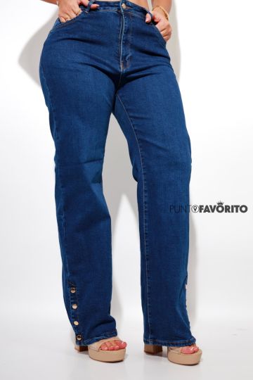 Pantalon con broches en el ruedo