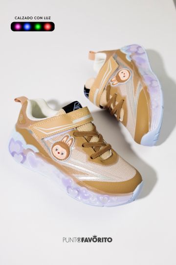 APOLO-LABUBU CON LUCES KHAKI