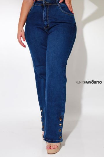 Pantalon con botones en el ruedo