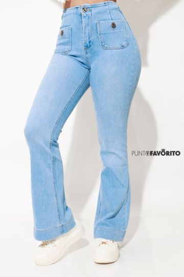 Pantalon para dama con bolsas alfrente