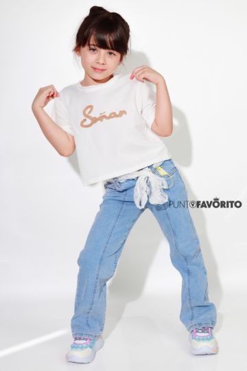 Pantalon de niña con faja 