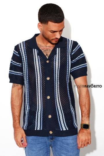 Camisa tejida con rayas