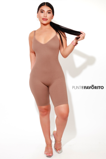 Enterizo corto con corte en V one size