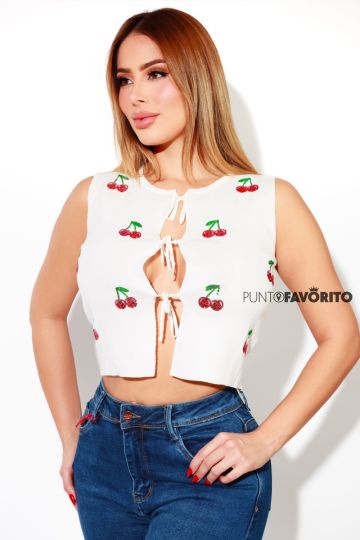 Blusa con cerezas