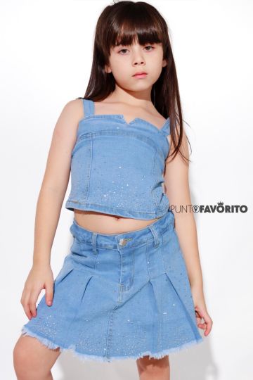 Conjunto de ni&ntilde;a brillante