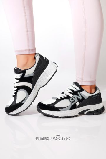 TENI SNEAKERS BLACK WHITE