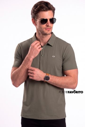 Camisa tipo polo de manga corta
