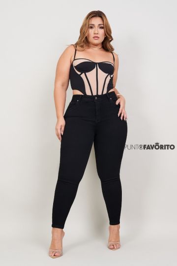 Pantalon con bolsas plus size