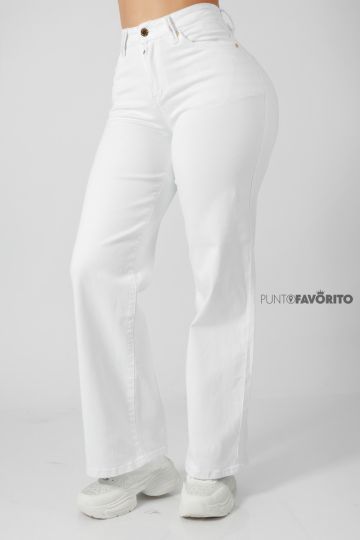 Pantalon liso MOSTWANTED-BLANCO