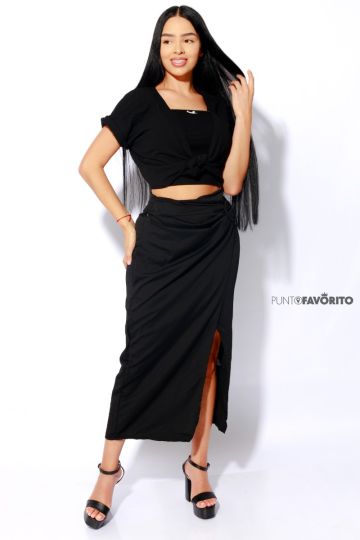 Blusa de dama con nudo alfrente