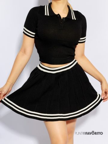 Conjunto de dama con blusa tipo polo