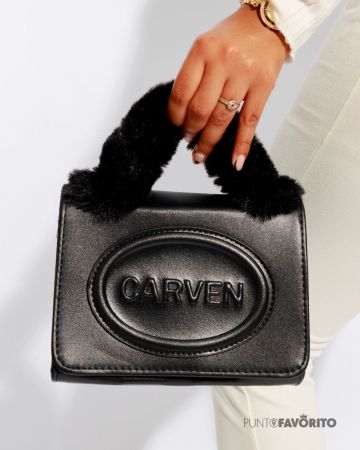 BOLSO DE MANO -CARVEN NEGRO P