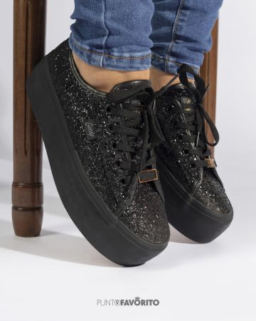 Tennis Negras con brillos