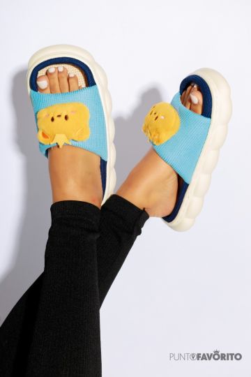 PANTUFLAS CELESTE