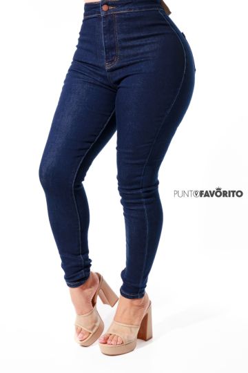 Pantalon talle alto con bolsas atras