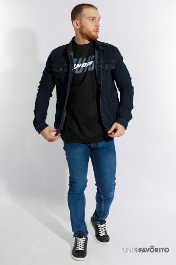 Chaqueta de mezclilla abotonada