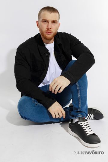 Chaqueta abotonada - Negro