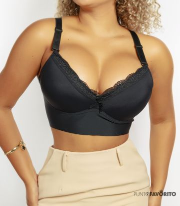 Brasier Negro con encaje superior