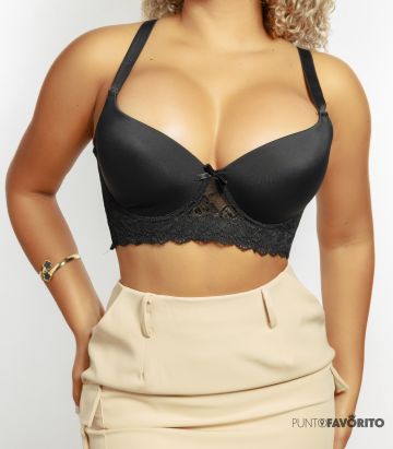 Brasier Negro con encaje inferior