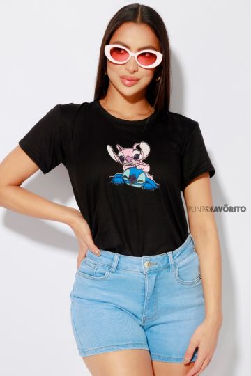 Blusas de STICH-Negro-ONE SIZE
