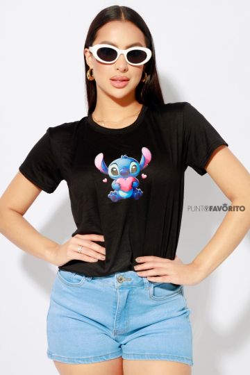 Blusa de Stich corazon rojo-ONE SIZE