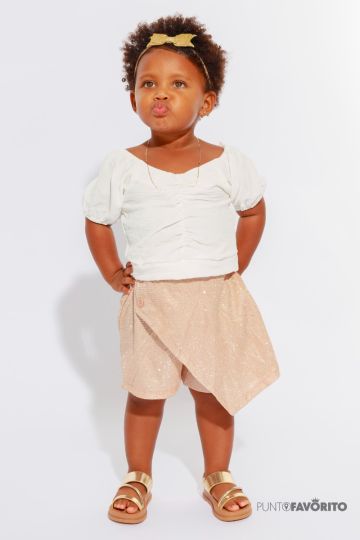 Conjunto de niña con short enagua