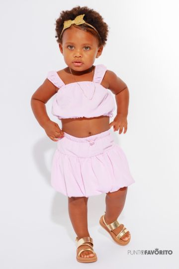Conjunto de niña con elastico ajustable