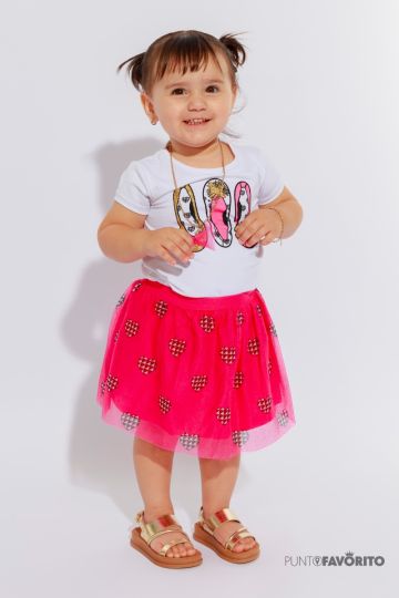 Conjunto de niña con mameluco CORAZONES