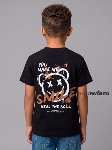 Camisa manga corta de ni&ntilde;o SMILE