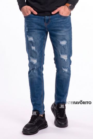 Jeans rasgado para caballero