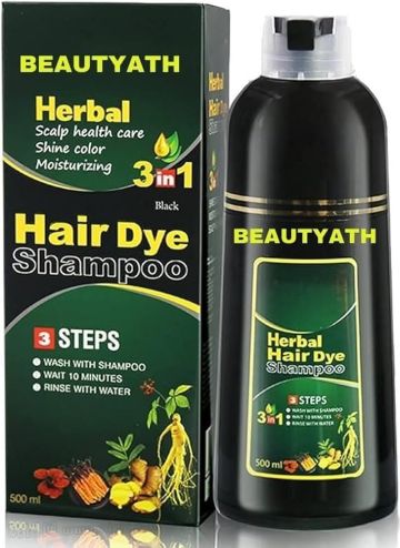 BLACK-HERBAL HAIR DYE SHAMPOO 3IN1
