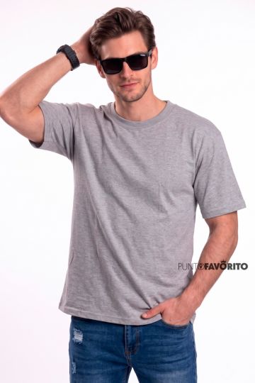 Camisa basica lisa gris