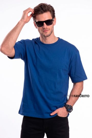 Camisa basica lisa azul