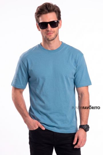 Camisa basica lisa celeste