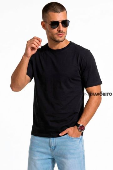 Camisa lisa manga corta
