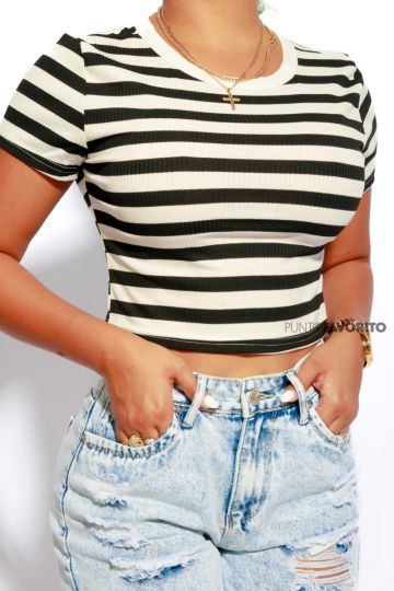 Blusa de dama con rayas