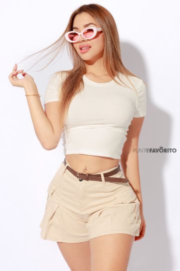 Short de dama con faja delgada