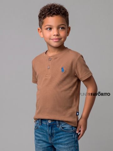 Camisa manga corta polo de ni&ntilde;o