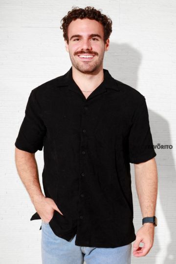 Camisa con botones manga corta