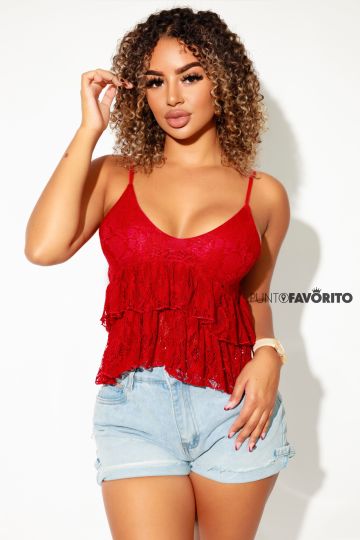 Blusa de dama con encaje