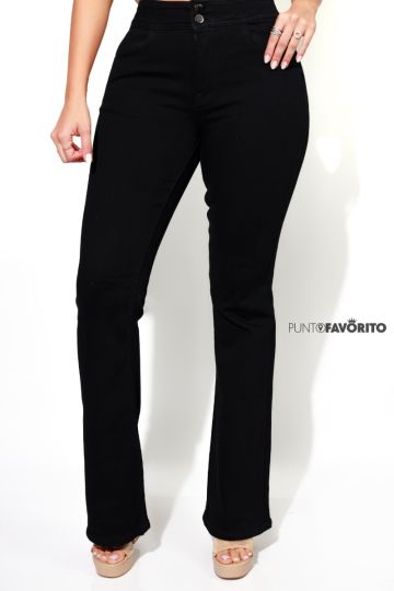 pantalon campana con doble boton 