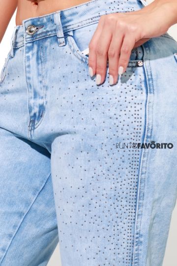 Pantalon ancho con brilli brilli 