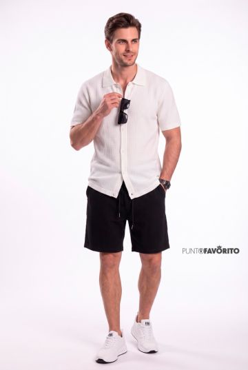 Camisa abotonada manga corta