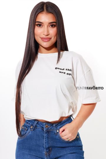 Blusa manga corta over size
