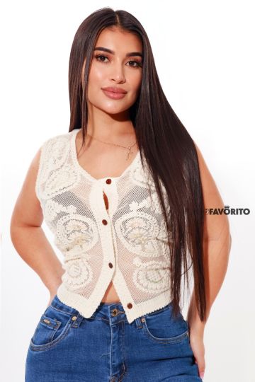Chaleco de dama bordado