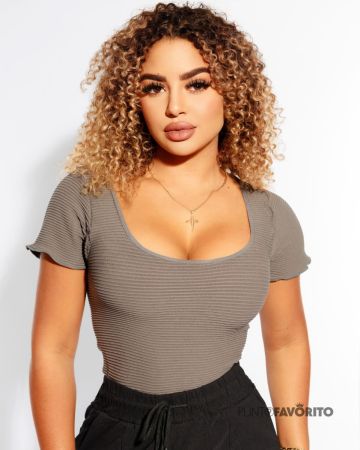 Blusa de dama con rayas-ONE SIZE