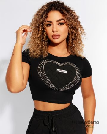 Top bright heart - Negro