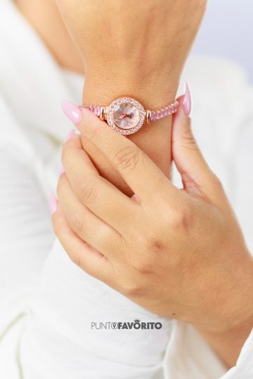 RELOJ ROSADO FINO