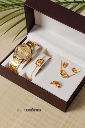 RELOJ PULSERA CADENA CORAZON