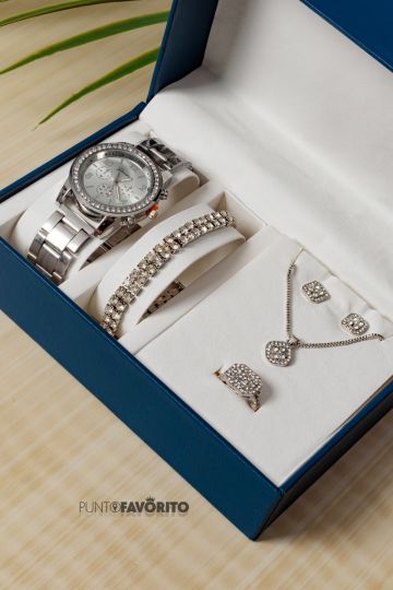 RELOJ, CADENA ,PULSERA PLATEADO